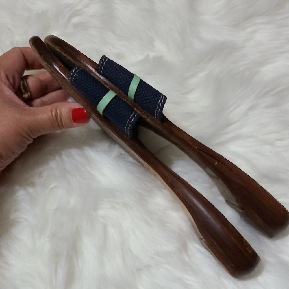 Kate Spade-Stylish Navy and Mint Women's Sandals-8 - Picture 4 of 7